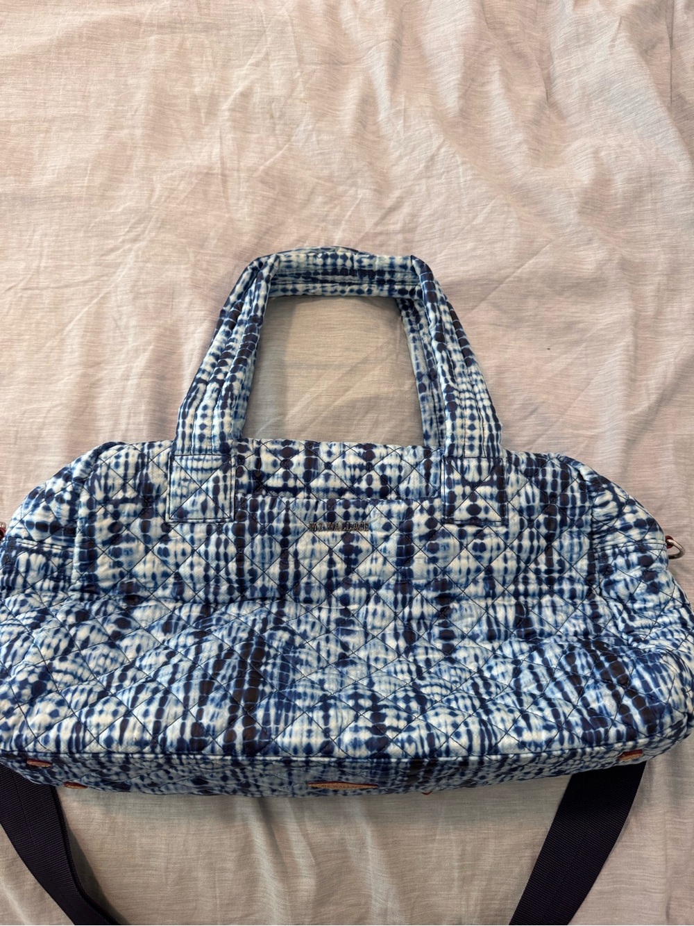 MZ Wallace Quilted Indigo Tie-Dye Travel Tote